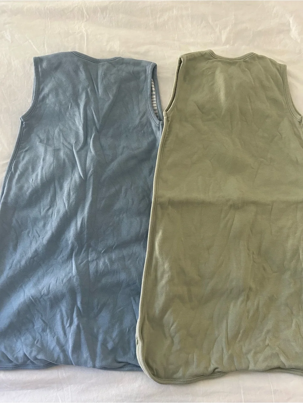 Tiny Kind Sleep Bags Organic Cotton Green Blue 0-6 Months